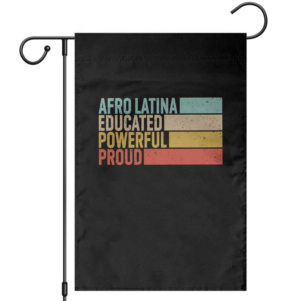 Afro Latina Garden Flag Educated Powerful Proud Hispanic Heritage Month - Wonder Print Shop