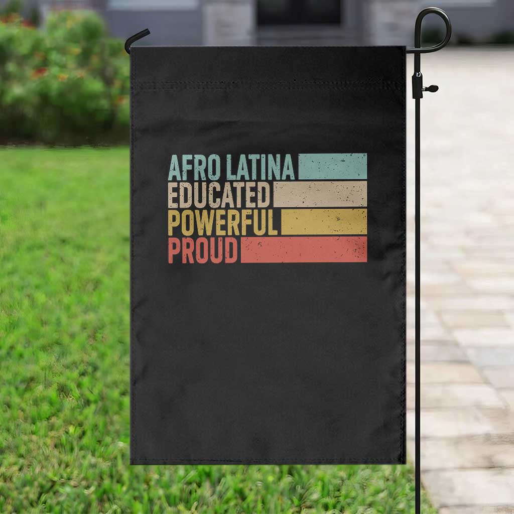 Afro Latina Garden Flag Educated Powerful Proud Hispanic Heritage Month - Wonder Print Shop