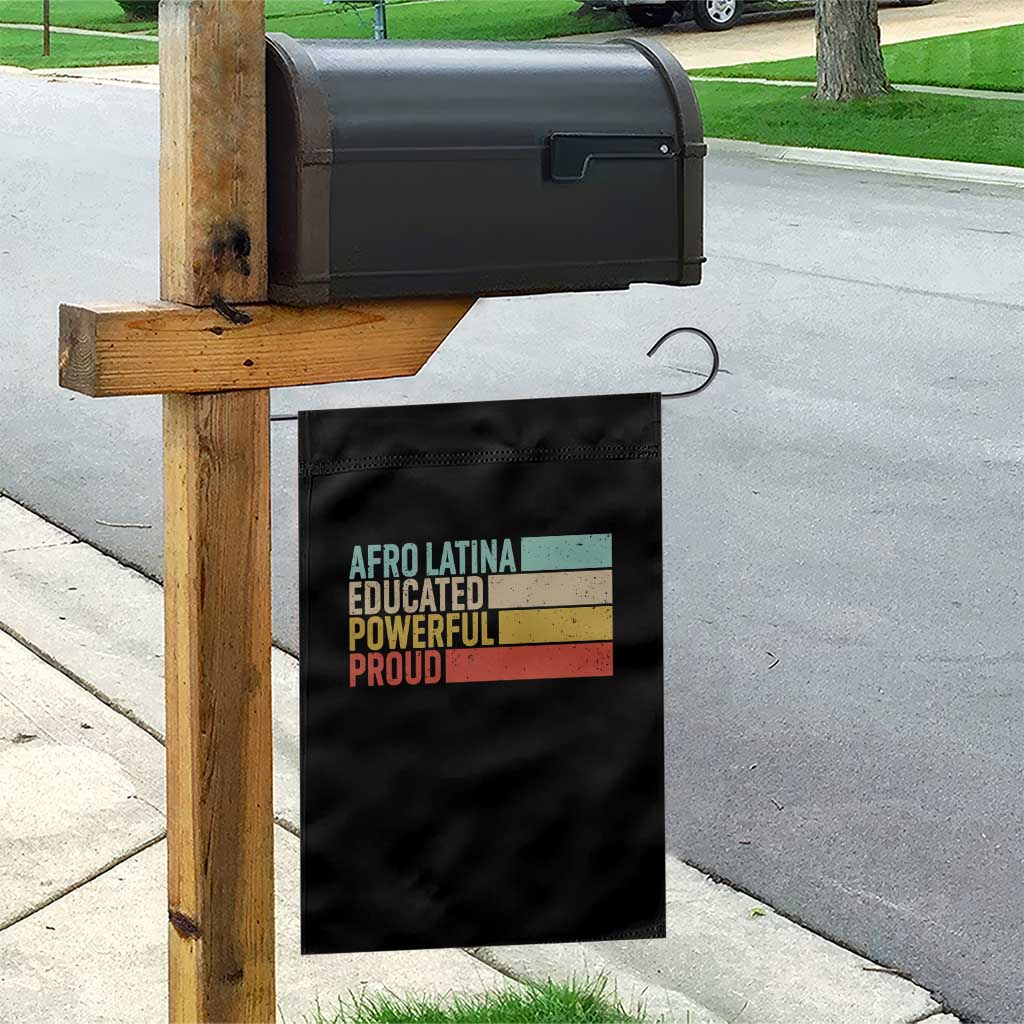 Afro Latina Garden Flag Educated Powerful Proud Hispanic Heritage Month - Wonder Print Shop