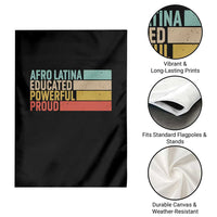 Afro Latina Garden Flag Educated Powerful Proud Hispanic Heritage Month - Wonder Print Shop