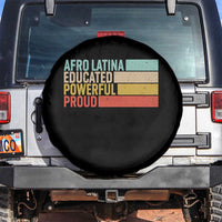 Afro Latina Spare Tire Cover Educated Powerful Proud Hispanic Heritage Month - Wonder Print Shop