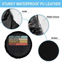 Afro Latina Spare Tire Cover Educated Powerful Proud Hispanic Heritage Month - Wonder Print Shop