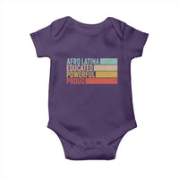 Afro Latina Baby Onesie Educated Powerful Proud Hispanic Heritage Month - Wonder Print Shop