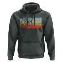 Afro Latina Hoodie Educated Powerful Proud Hispanic Heritage Month - Wonder Print Shop