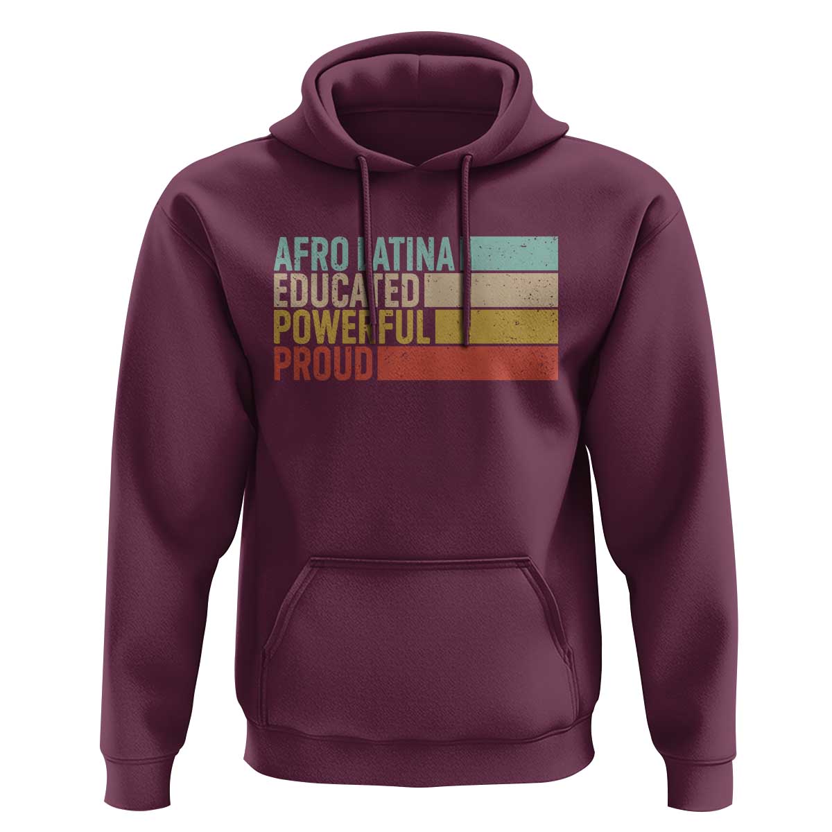 Afro Latina Hoodie Educated Powerful Proud Hispanic Heritage Month - Wonder Print Shop