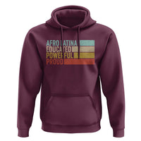 Afro Latina Hoodie Educated Powerful Proud Hispanic Heritage Month - Wonder Print Shop