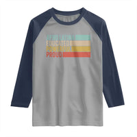 Afro Latina Raglan Shirt Educated Powerful Proud Hispanic Heritage Month - Wonder Print Shop