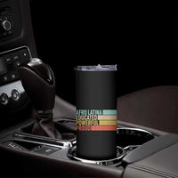 Afro Latina Skinny Tumbler Educated Powerful Proud Hispanic Heritage Month - Wonder Print Shop