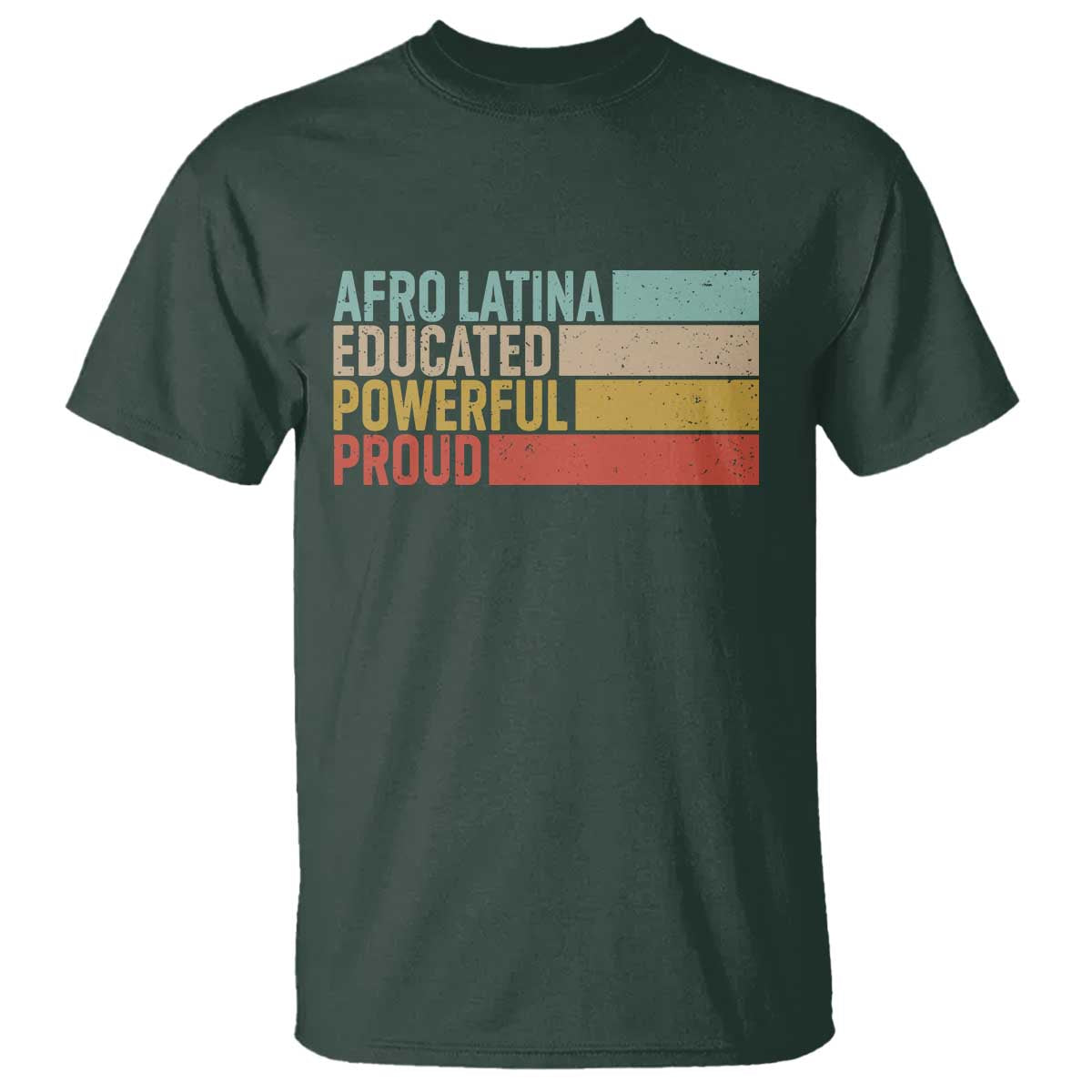Afro Latina T Shirt Educated Powerful Proud Hispanic Heritage Month - Wonder Print Shop