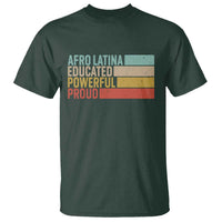 Afro Latina T Shirt Educated Powerful Proud Hispanic Heritage Month - Wonder Print Shop