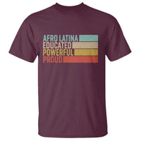 Afro Latina T Shirt Educated Powerful Proud Hispanic Heritage Month - Wonder Print Shop