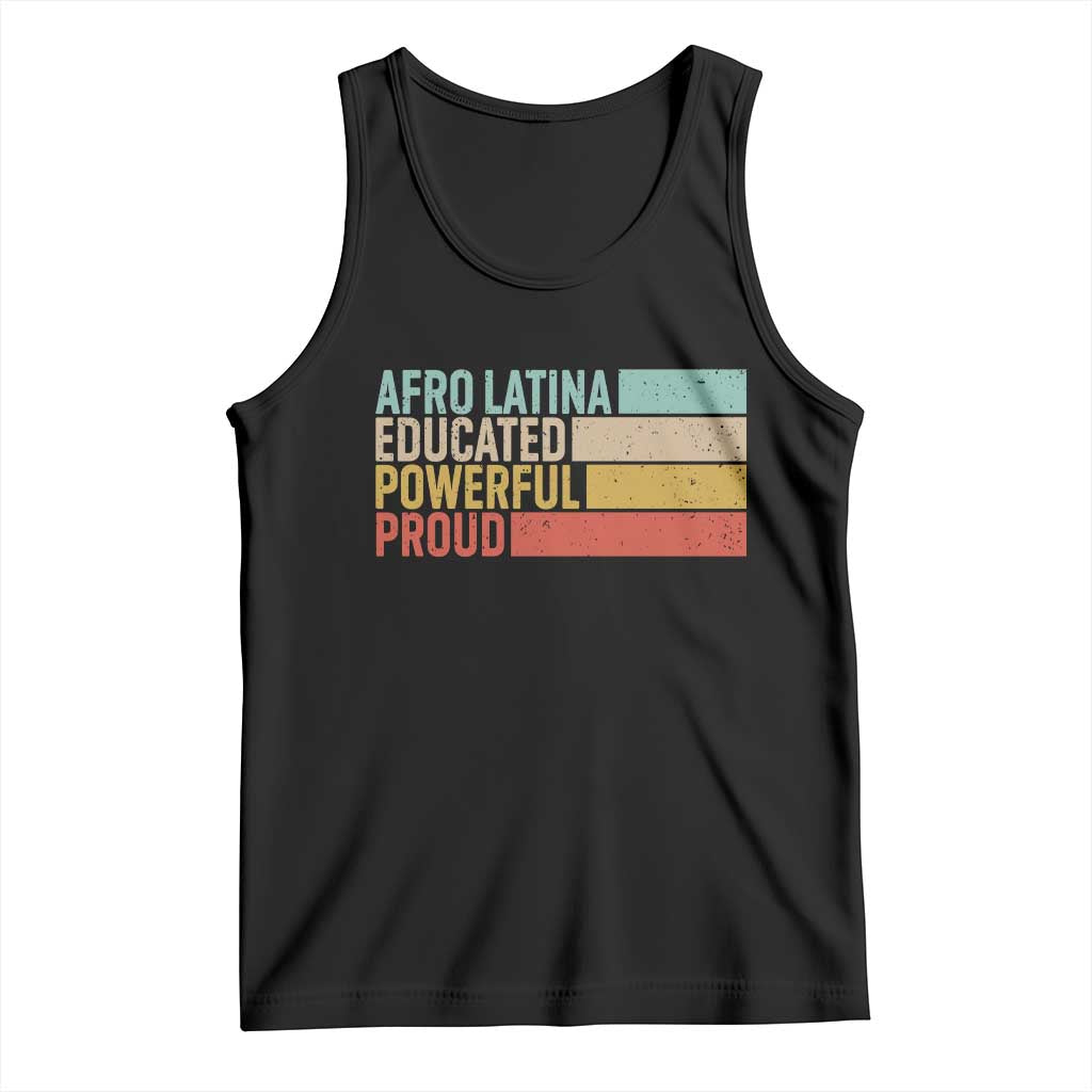 Afro Latina Tank Top Educated Powerful Proud Hispanic Heritage Month - Wonder Print Shop