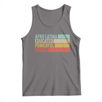 Afro Latina Tank Top Educated Powerful Proud Hispanic Heritage Month - Wonder Print Shop