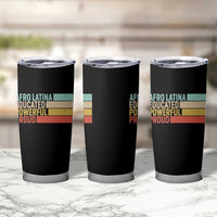 Afro Latina Tumbler Cup Educated Powerful Proud Hispanic Heritage Month - Wonder Print Shop