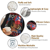 Puerto Rico Boricua Girl  Proud Puerto Rican Hispanic Heritage Throw Blanket - Wonder Print Shop