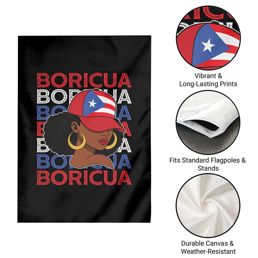 Puerto Rico Boricua Girl  Proud Puerto Rican Hispanic Heritage Garden Flag - Wonder Print Shop