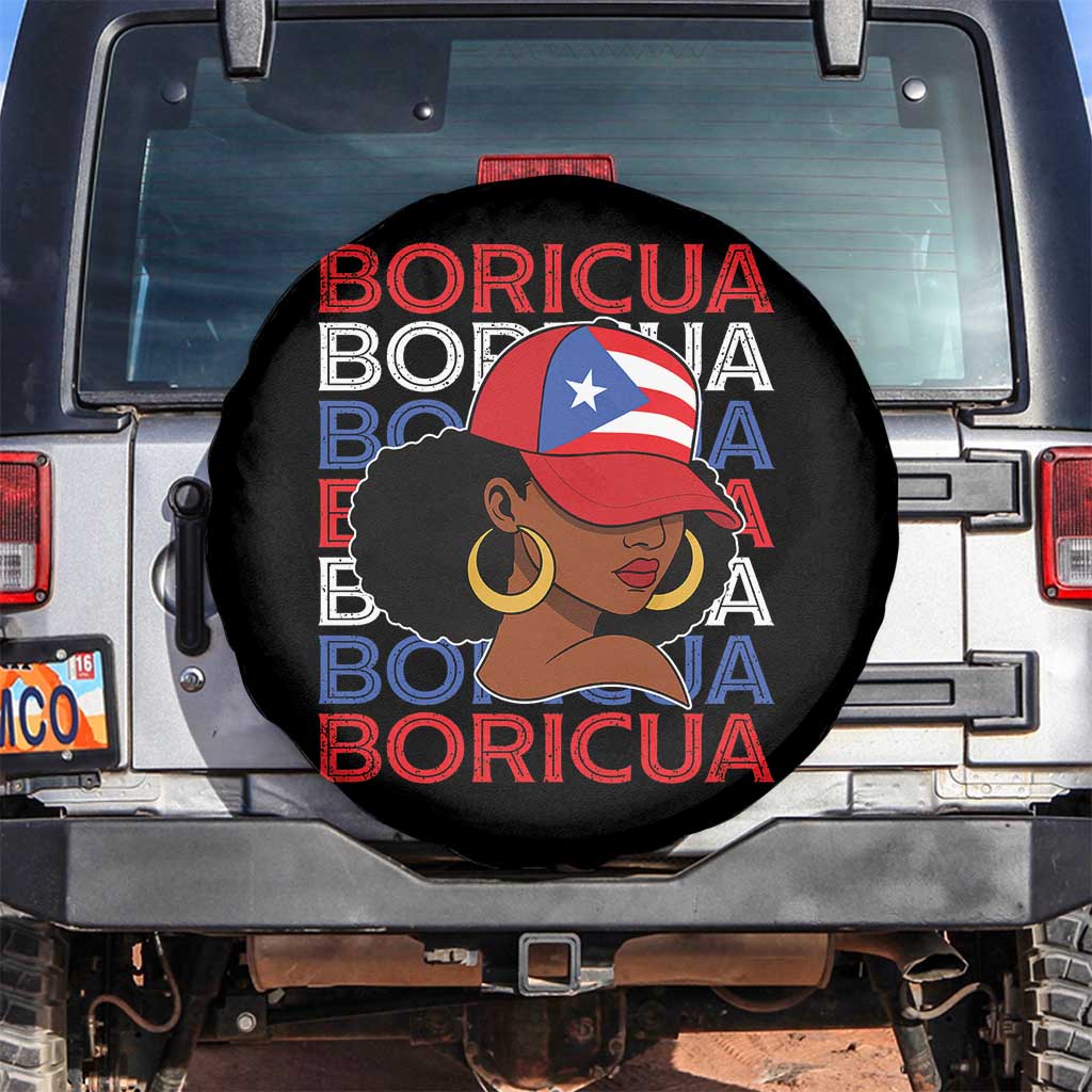 Puerto Rico Boricua Girl  Proud Puerto Rican Hispanic Heritage Spare Tire Cover - Wonder Print Shop