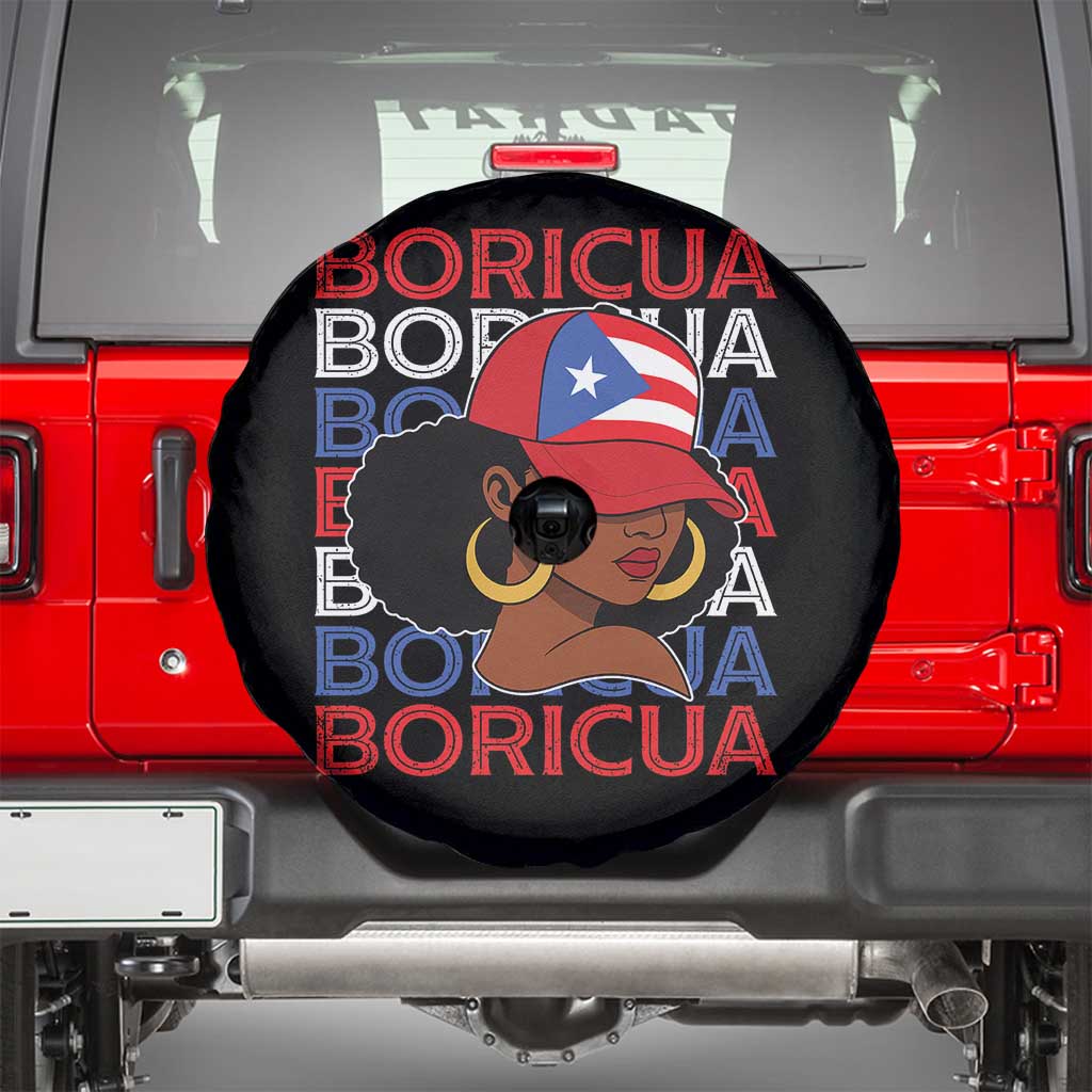 Puerto Rico Boricua Girl  Proud Puerto Rican Hispanic Heritage Spare Tire Cover - Wonder Print Shop