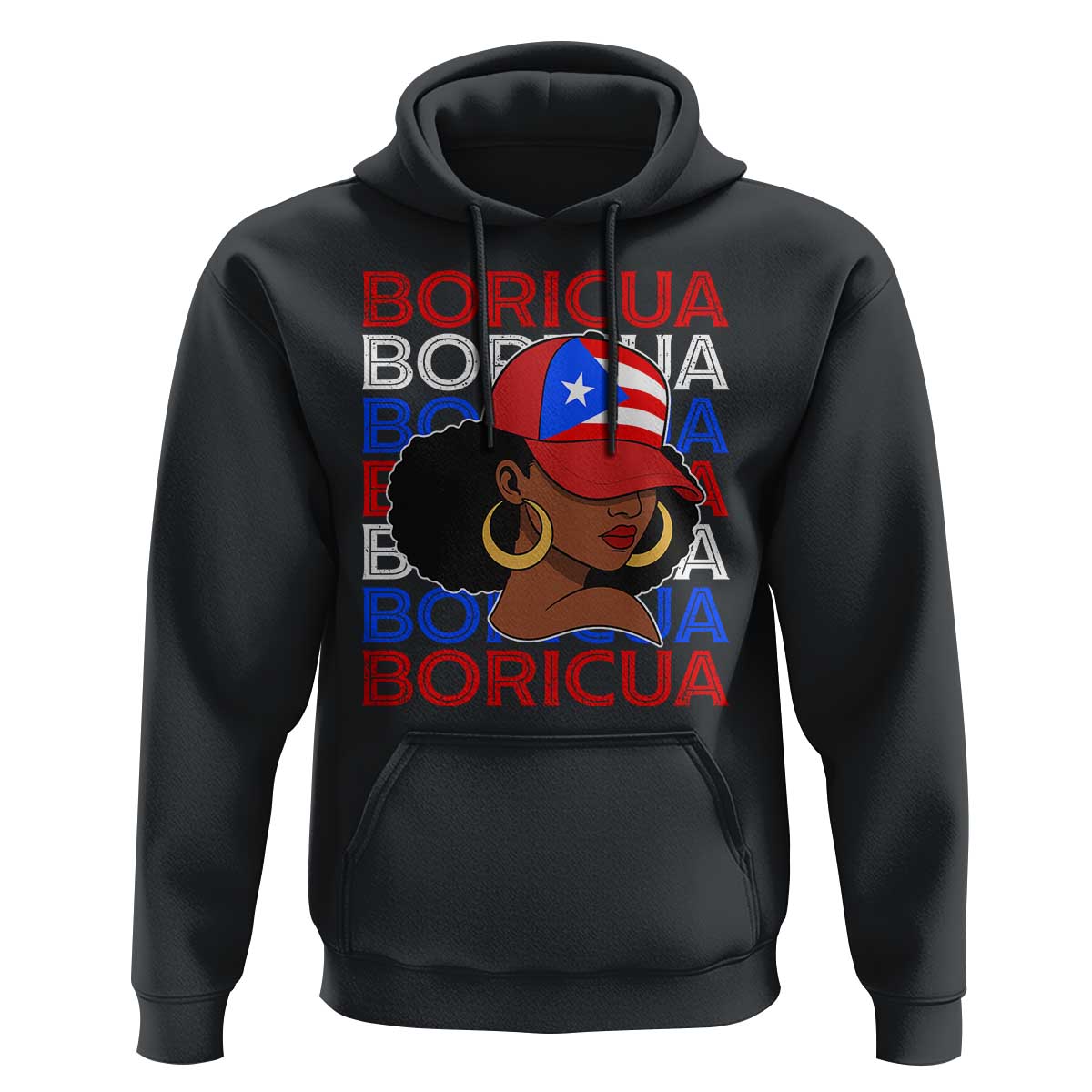 Puerto Rico Boricua Girl  Proud Puerto Rican Hispanic Heritage Hoodie - Wonder Print Shop