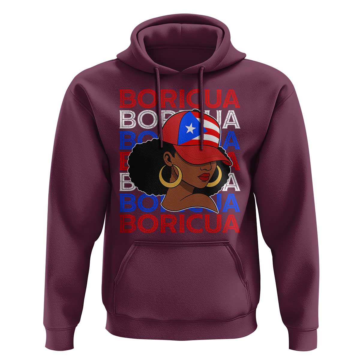 Puerto Rico Boricua Girl  Proud Puerto Rican Hispanic Heritage Hoodie - Wonder Print Shop