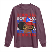 Puerto Rico Boricua Girl  Proud Puerto Rican Hispanic Heritage Long Sleeve Shirt - Wonder Print Shop