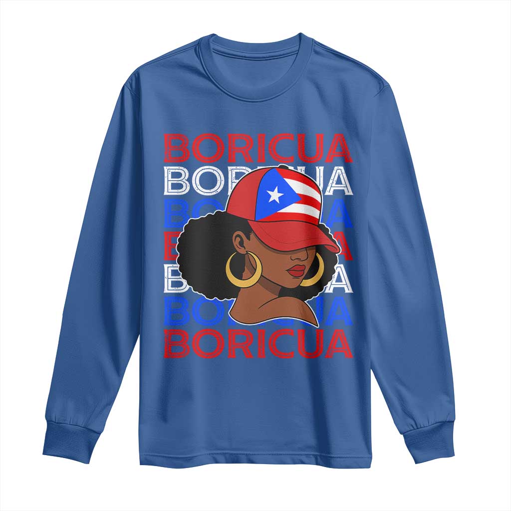 Puerto Rico Boricua Girl  Proud Puerto Rican Hispanic Heritage Long Sleeve Shirt - Wonder Print Shop