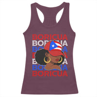 Puerto Rico Boricua Girl  Proud Puerto Rican Hispanic Heritage Racerback Tank Top - Wonder Print Shop