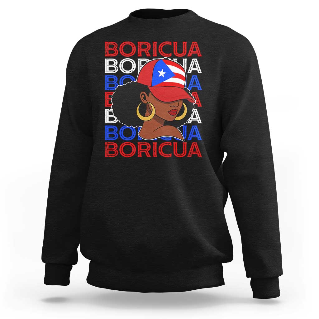 Puerto Rico Boricua Girl  Proud Puerto Rican Hispanic Heritage Sweatshirt - Wonder Print Shop