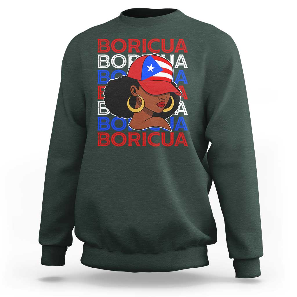 Puerto Rico Boricua Girl  Proud Puerto Rican Hispanic Heritage Sweatshirt - Wonder Print Shop