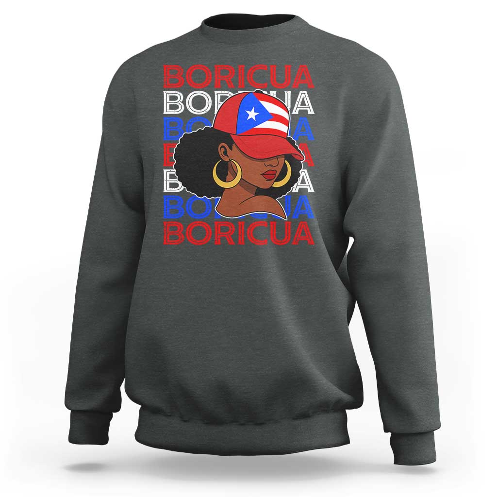 Puerto Rico Boricua Girl  Proud Puerto Rican Hispanic Heritage Sweatshirt - Wonder Print Shop