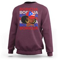 Puerto Rico Boricua Girl  Proud Puerto Rican Hispanic Heritage Sweatshirt - Wonder Print Shop