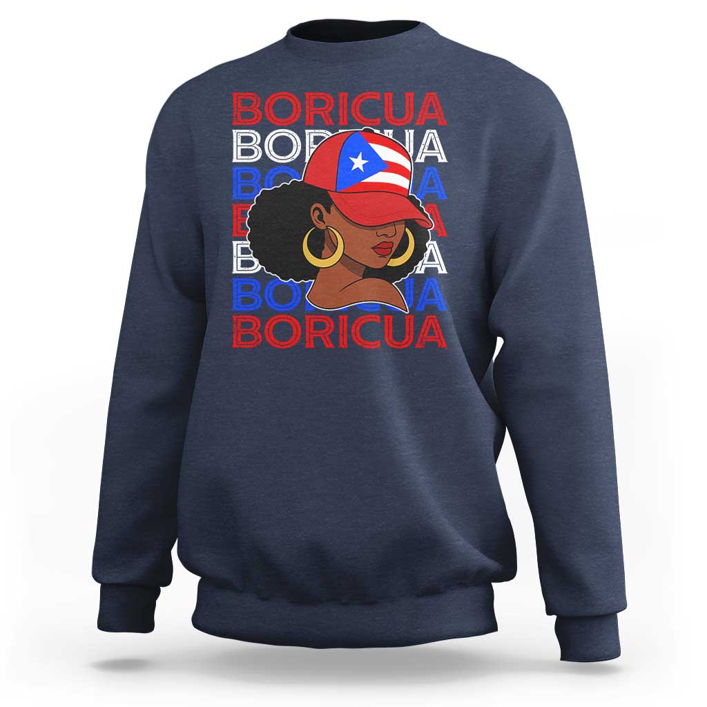 Puerto Rico Boricua Girl  Proud Puerto Rican Hispanic Heritage Sweatshirt - Wonder Print Shop