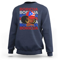 Puerto Rico Boricua Girl  Proud Puerto Rican Hispanic Heritage Sweatshirt - Wonder Print Shop