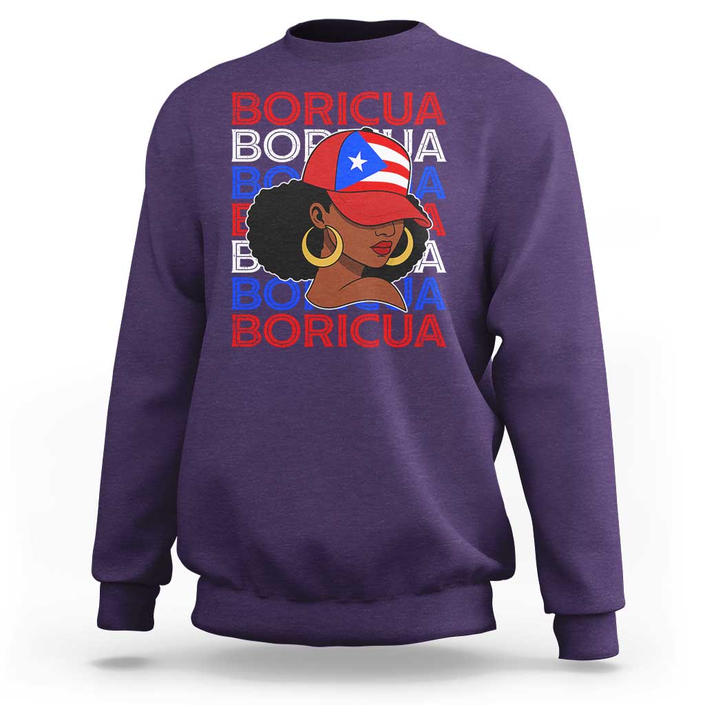 Puerto Rico Boricua Girl  Proud Puerto Rican Hispanic Heritage Sweatshirt - Wonder Print Shop
