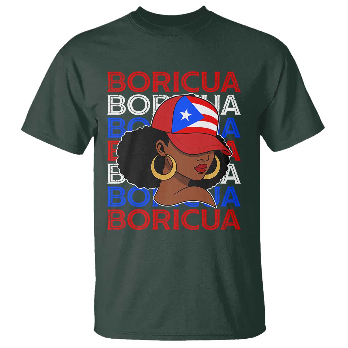 Puerto Rico Boricua Girl  Proud Puerto Rican Hispanic Heritage T Shirt - Wonder Print Shop