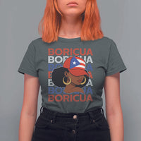 Puerto Rico Boricua Girl  Proud Puerto Rican Hispanic Heritage T Shirt For Women - Wonder Print Shop