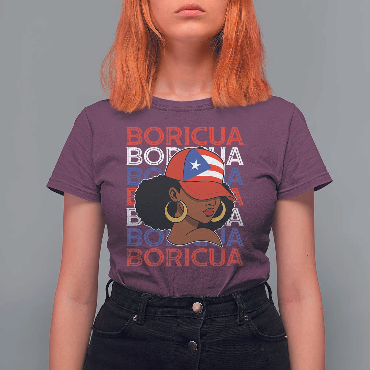 Puerto Rico Boricua Girl  Proud Puerto Rican Hispanic Heritage T Shirt For Women - Wonder Print Shop