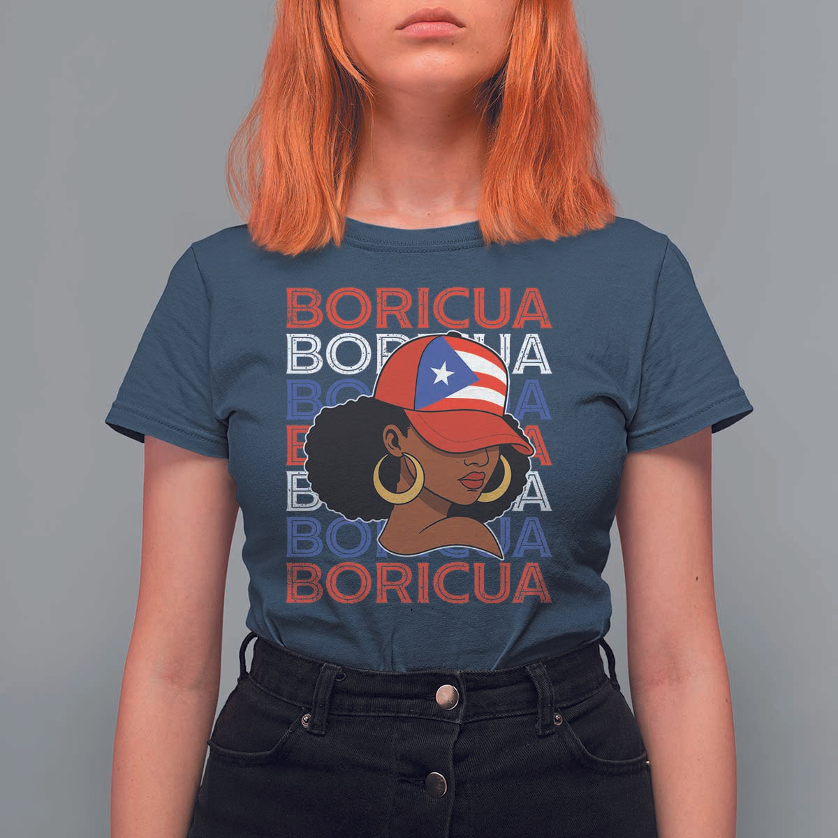 Puerto Rico Boricua Girl  Proud Puerto Rican Hispanic Heritage T Shirt For Women - Wonder Print Shop
