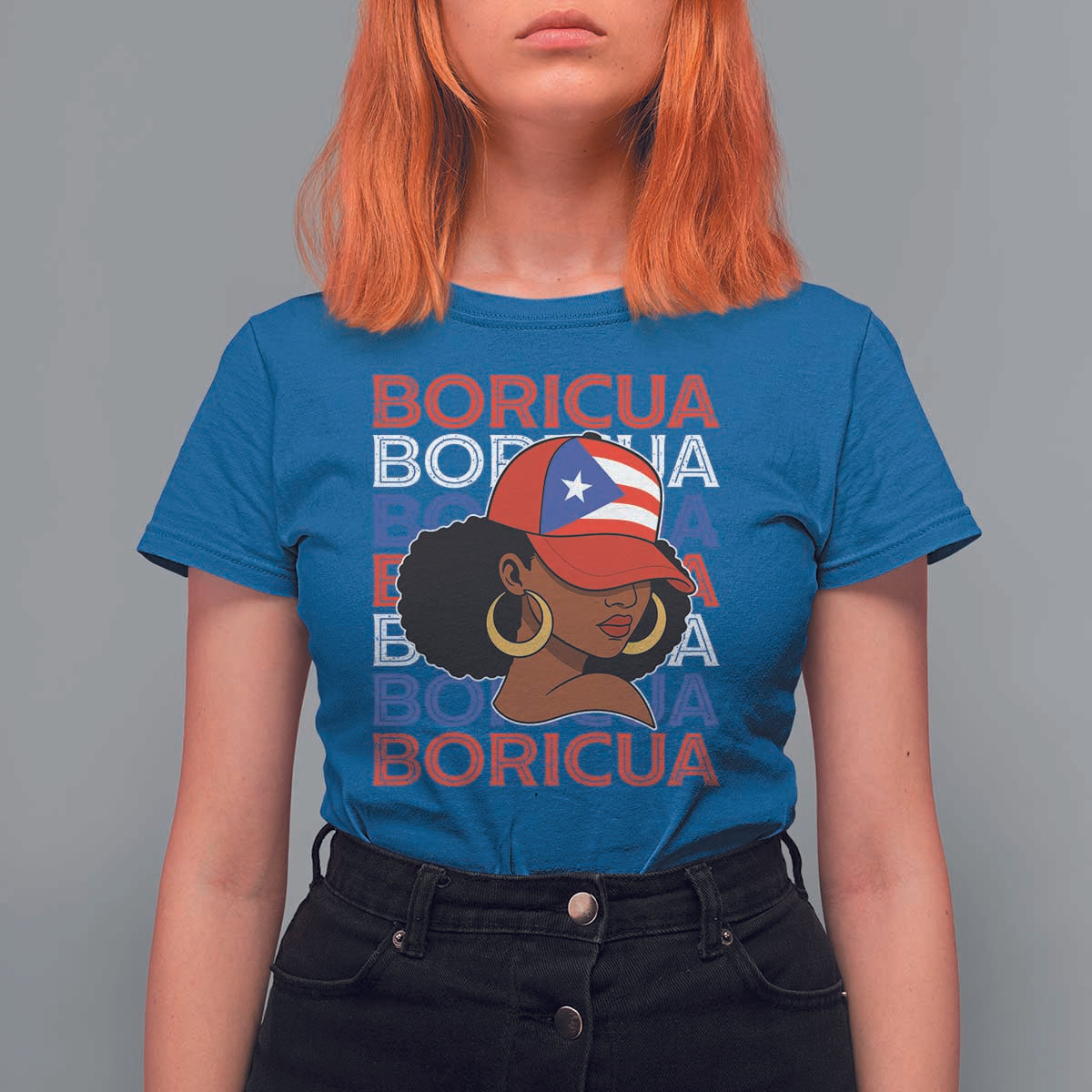 Puerto Rico Boricua Girl  Proud Puerto Rican Hispanic Heritage T Shirt For Women - Wonder Print Shop