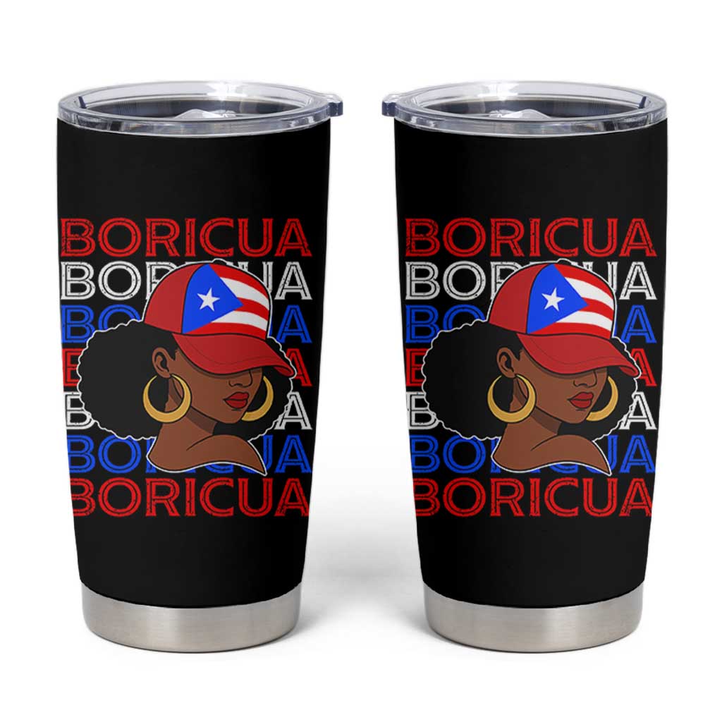 Puerto Rico Boricua Girl  Proud Puerto Rican Hispanic Heritage Tumbler Cup - Wonder Print Shop