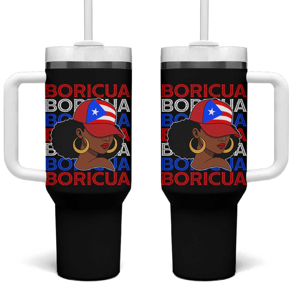 Puerto Rico Boricua Girl  Proud Puerto Rican Hispanic Heritage Tumbler With Handle - Wonder Print Shop