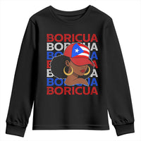 Puerto Rico Boricua Girl  Proud Puerto Rican Hispanic Heritage Youth Sweatshirt - Wonder Print Shop