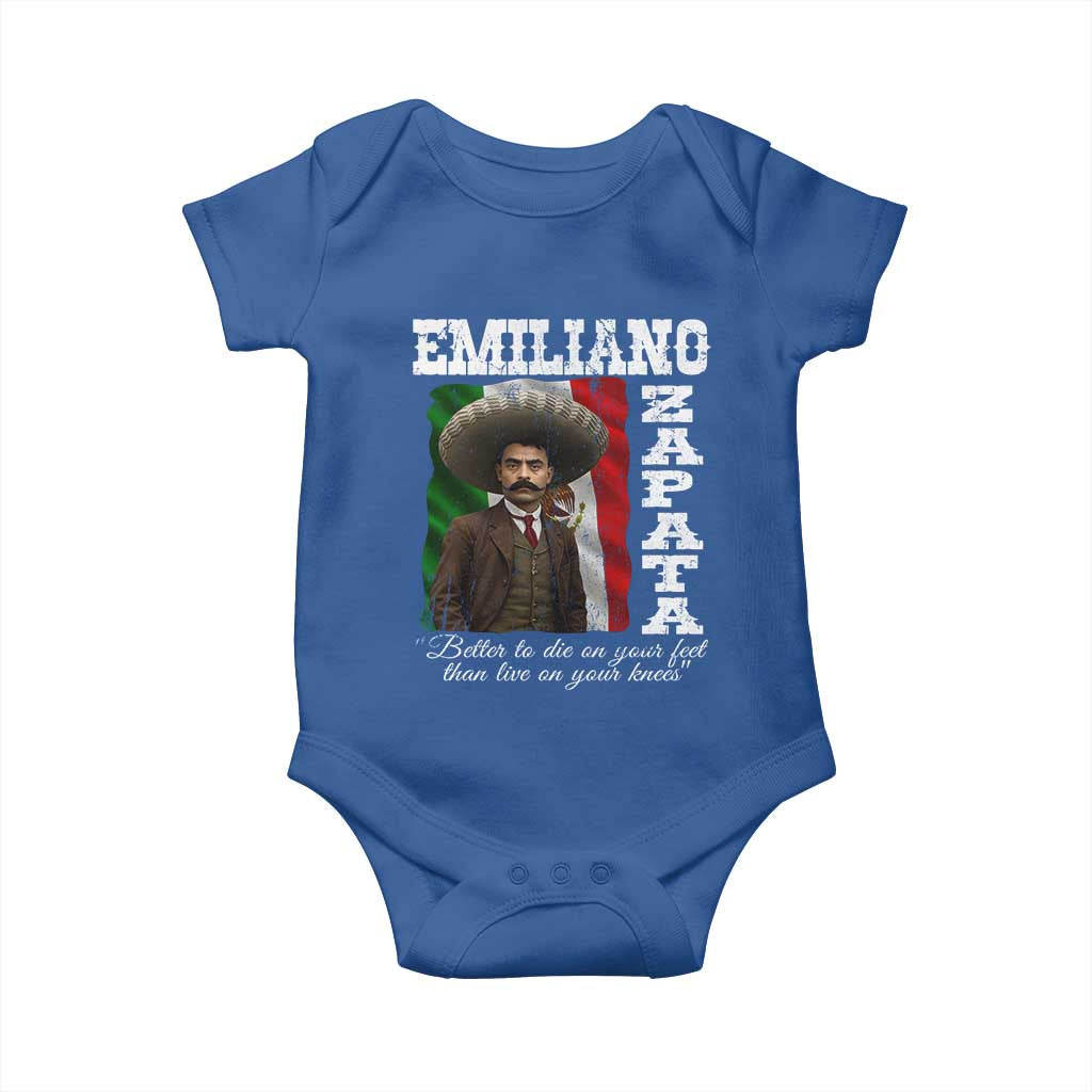 Emiliano Zapata Baby Onesie Better To Die On Your Feet Than Live On Your Knees Mexican Revolution - Wonder Print Shop