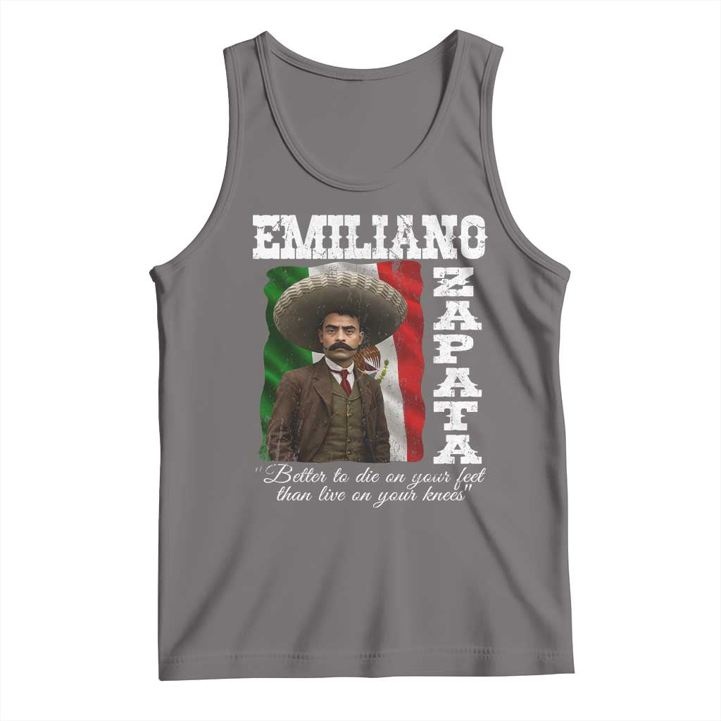 Emiliano Zapata Tank Top Better To Die On Your Feet Than Live On Your Knees Mexican Revolution - Wonder Print Shop