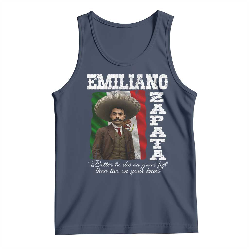 Emiliano Zapata Tank Top Better To Die On Your Feet Than Live On Your Knees Mexican Revolution - Wonder Print Shop