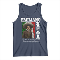 Emiliano Zapata Tank Top Better To Die On Your Feet Than Live On Your Knees Mexican Revolution - Wonder Print Shop