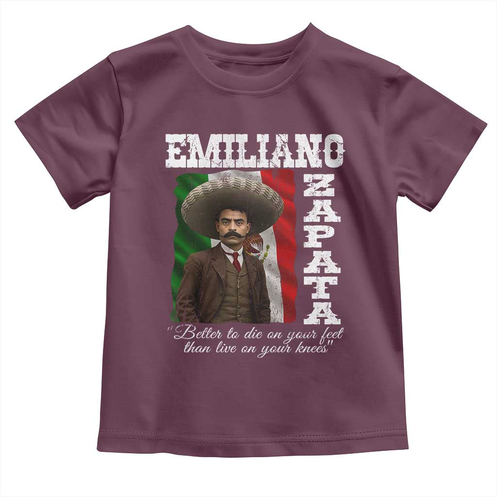 Emiliano Zapata Toddler T Shirt Better To Die On Your Feet Than Live On Your Knees Mexican Revolution - Wonder Print Shop