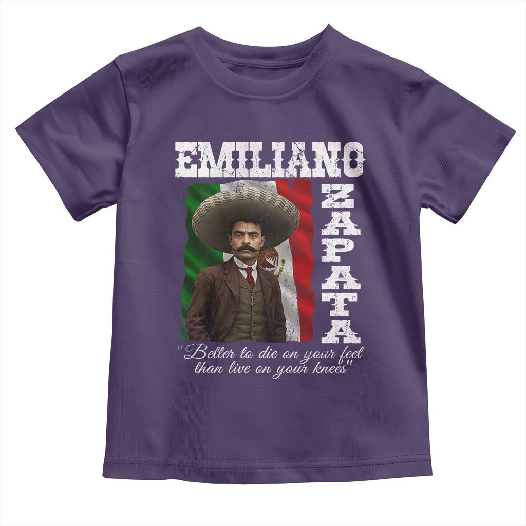 Emiliano Zapata Toddler T Shirt Better To Die On Your Feet Than Live On Your Knees Mexican Revolution - Wonder Print Shop