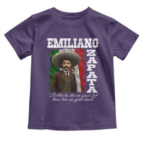 Emiliano Zapata Toddler T Shirt Better To Die On Your Feet Than Live On Your Knees Mexican Revolution - Wonder Print Shop