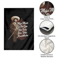 Emiliano Zapata Garden Flag Mejor Morir De Pie Que Vivir Toda Una Vida Arrodillado - Wonder Print Shop